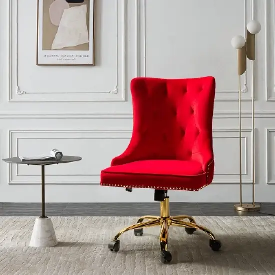 Lisa Computer Task Chair Swivel Height-adjustable Desk Chair with Tufted Back Mordern Office Chair | Karat Home image {18}