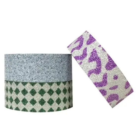 Wrapables Leopards and Emeralds Washi Masking Tape (Set of 3) image {2}