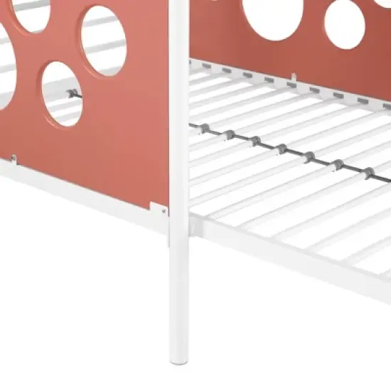 Twin Modern Cut-Out L-Shaped Metal Bunk Bed - Saracina Home image {4}