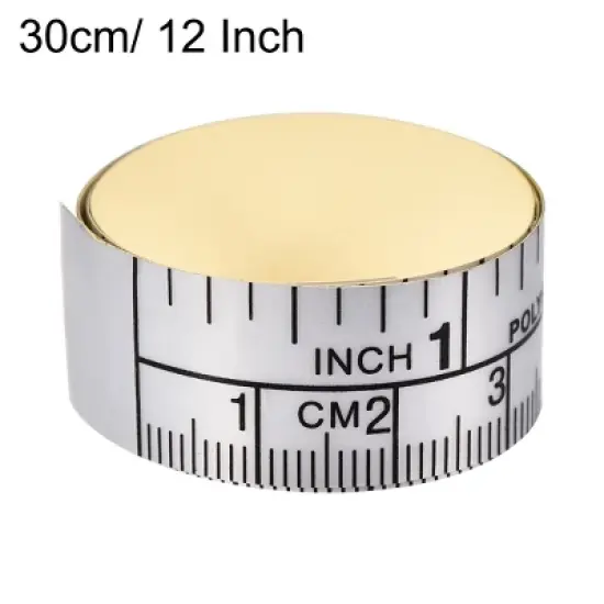 Unique Bargains Plastic Adhesive Double Scale Waterproof Measuring Tape image {1}