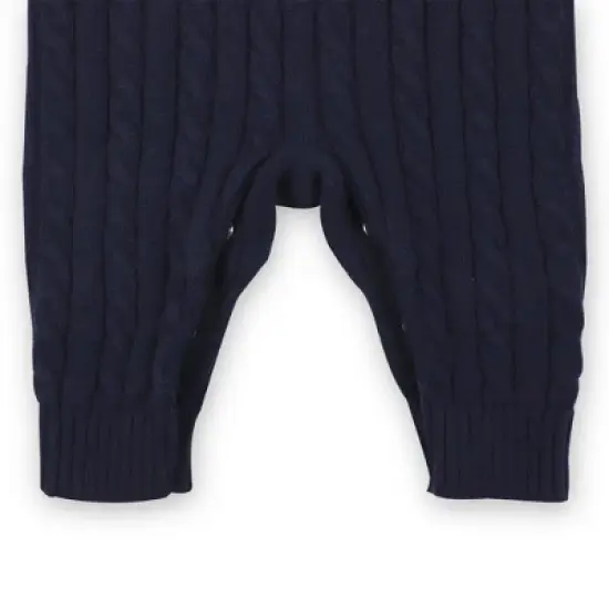 Hope & Henry Layette Baby Long Sleeve Half Zip Sweater Romper, Infant image {2}