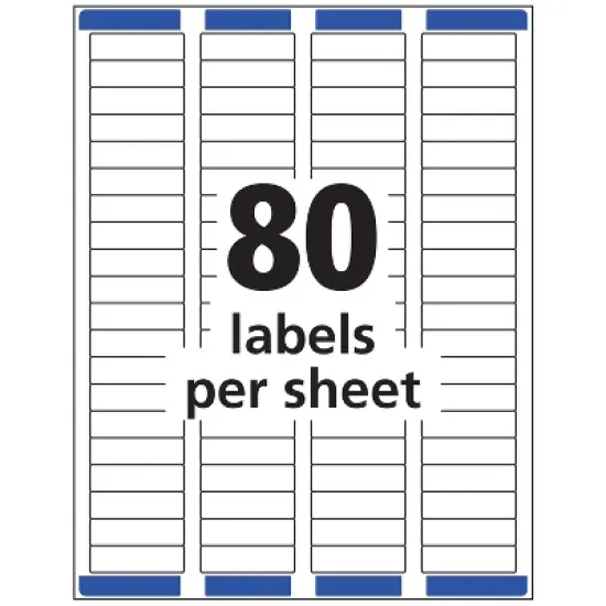 Avery Matte Clear Return Address Labels, Sure Feed Technology, Laser, 1/2" x 1-3/4", 2,000 Labels (5667) image {4}