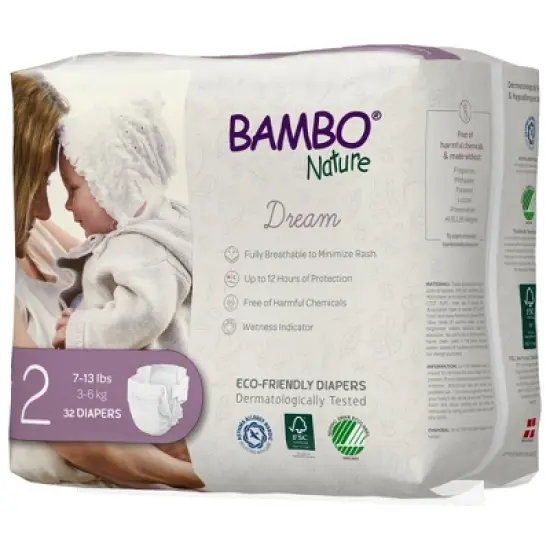 Bambo Nature Dream Disposable Diapers, Eco-Friendly, Size 2 image {3}