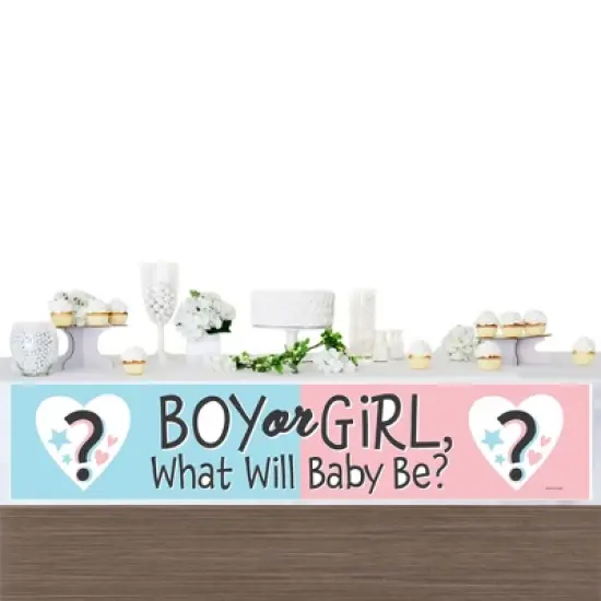 Big Dot of Happiness Baby Gender Reveal - Team Boy or Girl Party Decorations Party Banner image {2}
