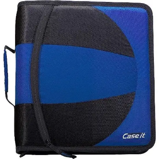 Case-it The Dual 2-in-1 Zipper Binder Includes Pencil Pouch Multiple Pockets - 600 Sheet Capacity - Comes with Shoulder Strap image {6}
