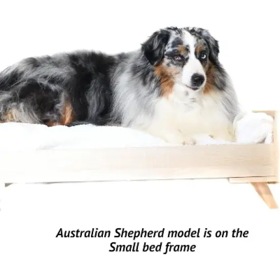 Midlee Raised Wooden Dog Bed Frame- Small image {4}