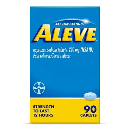 Aleve NSAID Pain Reliever & Fever Reducer Caplets - Naproxen Sodium - 90ct image {6}