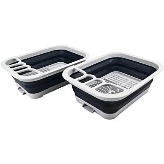 SAMMART 7.3L (1.9 Gallon) Collapsible Dish Drainer with Drainer Board image {10}