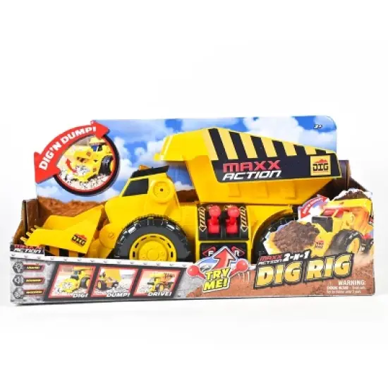 Maxx Action 2-N-1 Dig Rig Dump Truck and Front End Loader Toy Vehicle image {4}