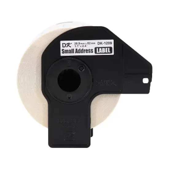 Brother DK-1209 Small Address Paper Labels 2-4/10" x 1-1/10" Black on White 800 Labels/Roll 24 image {2}