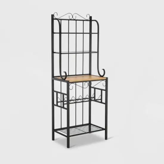 Praha Bakers Rack Black - Boraam image {1}