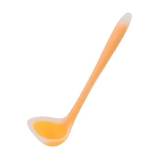 Unique Bargains Silicone Heat Resistant Ergonomic Handle Non-Stick Soup Kitchen Spoon 8.3 Inch 1 Pc image {9}