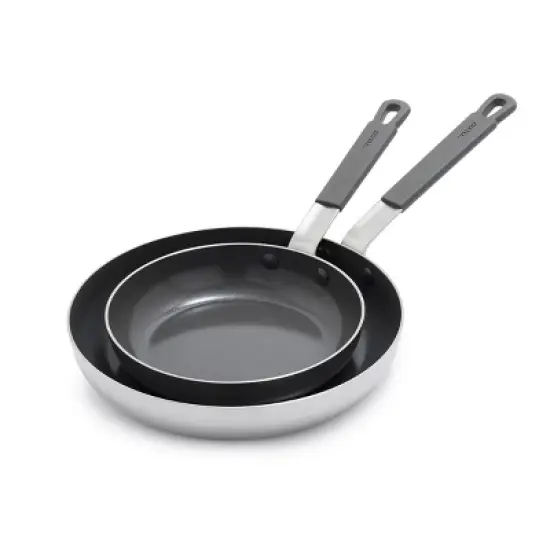 Bobby Flay 2pk (8" and 10") Stainless Steel Ceramic Nonstick Fry Pan Set image {10}