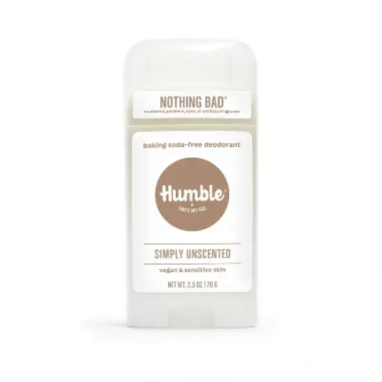 Humble Brands Vegan & Sensitive Skin Formula Solid Deodorant - Baking Soda Free - Simply Unscented - 2.5oz image {2}