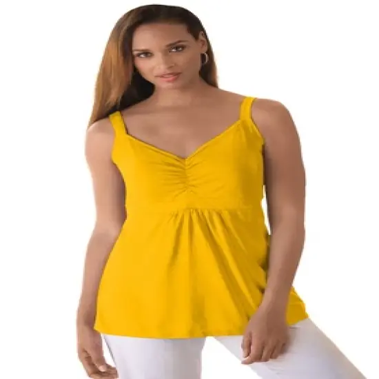 Jessica London Women&rsquo;s Plus Size Shirred Tank image {3}
