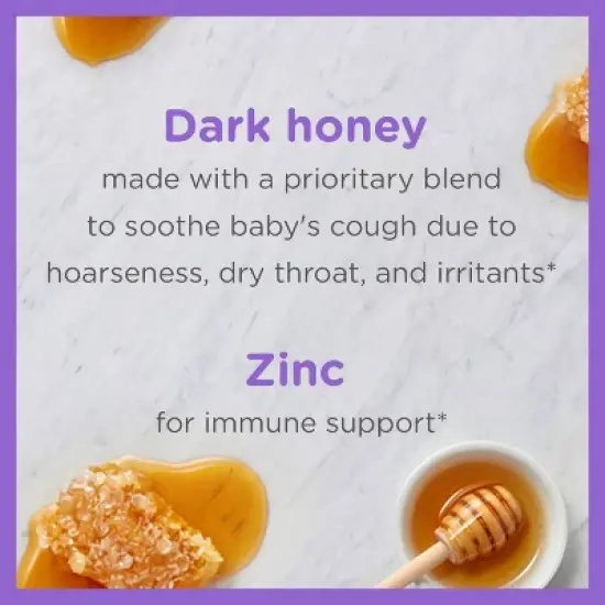 Zarbee's Baby Cough Syrup + Immune with Honey & Zinc - Natural Cherry Flavor - 2 fl oz image {2}