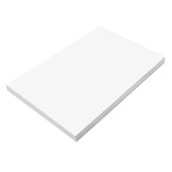 Prang&reg; Construction Paper, Medium Weight, Bright White, 12" x 18", 100 Sheets image {1}