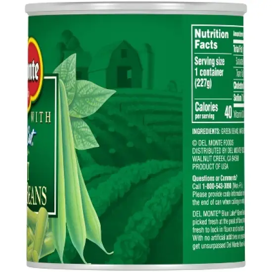 Del Monte Fresh Cut Green Beans - 8oz image {1}