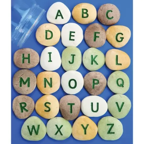 Yellow Door Uppercase Alphabet Pebbles - Set of 26 image {1}