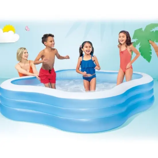 Intex 57495EP 90" X 90" X 22" Swim Center Family Pool Assorted Colors image {2}