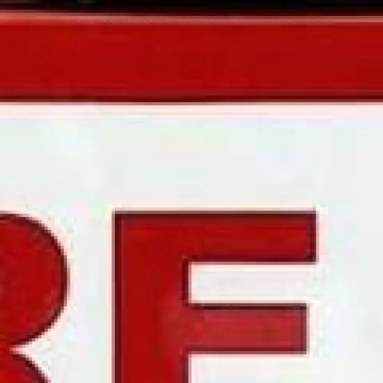 Battle Sports Beware Of Dog Protective Football Back Plate - Red/White image {2}