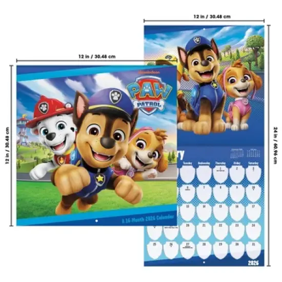 Trends International 2026 Paw Patrol 12"x12" Wall Calendar image {6}