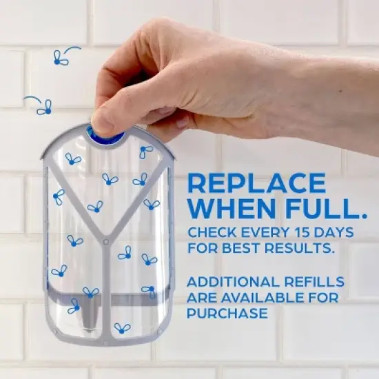 Zevo Indoor Flying Insect Trap Starter Kit for Fruit flies, Gnats, and House Flies - 4ct image {4}