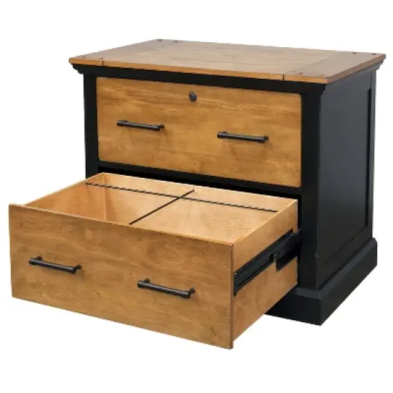 Toulouse File Cabinet Honey/Black - Martin Furniture image {3}
