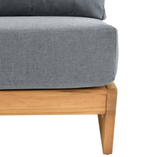 Decksplore 4 Person Patio Teak Conversation Sets with Cushions, Outdoor Casual Set for Famliy, Meeting,Office image {5}