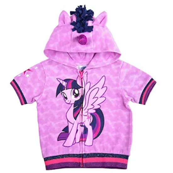My Little Pony Girl's Zip Up Fashion Hoodie with 3D Ears and Mane For Toddlers image {5}