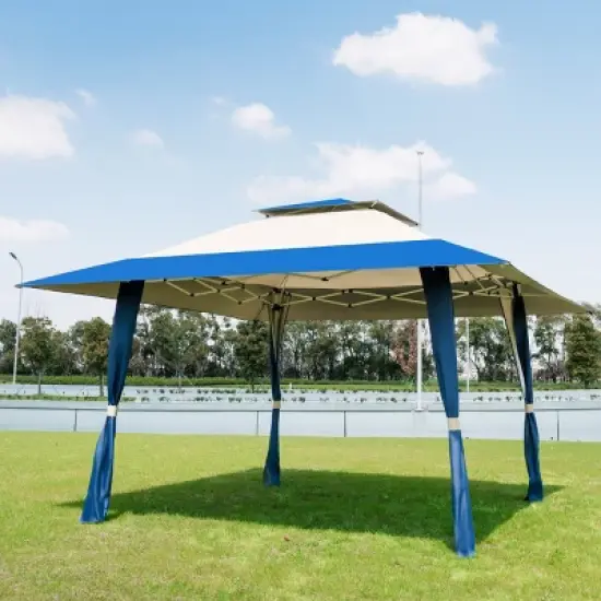 Tangkula 13' x13' Folding Gazebo Canopy Patio Outdoor Tent Party Shade Shelter image {7}