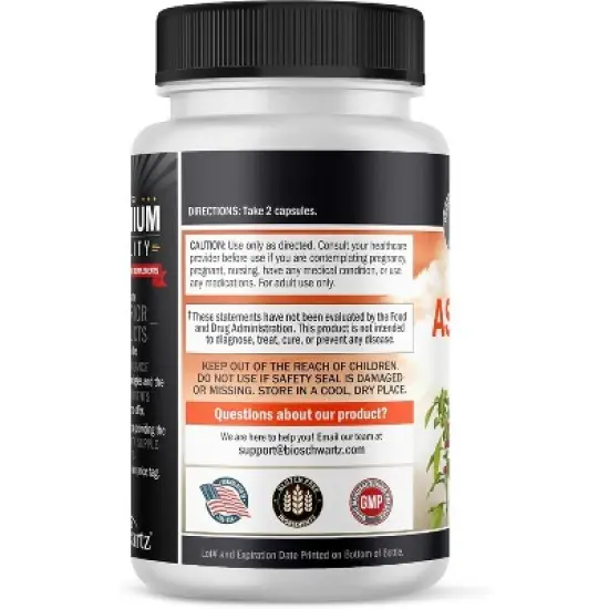 Premium Ultra Pure Ashwagandha Supplements, Promotes Healthy Immune Function & Supports Stress Reduction, Bioschwartz, 120ct image {6}