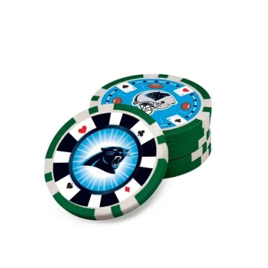 MasterPieces Casino Style 300 Piece Poker Chip Set - NFL Carolina Panthers image {3}