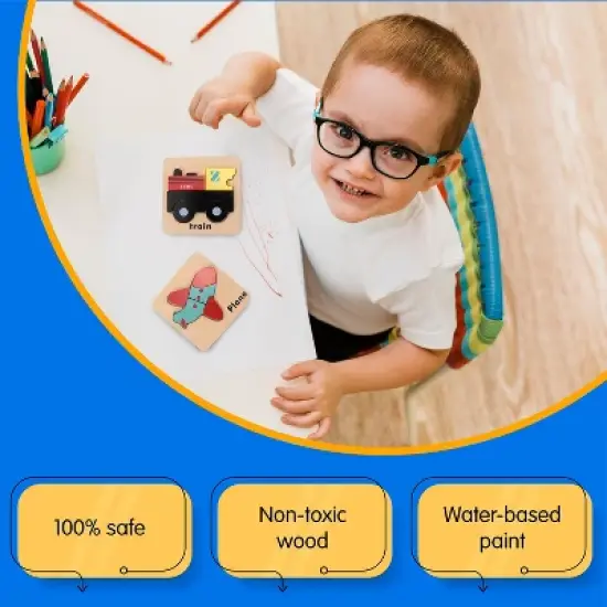 Leo & Friends Wooden Vehicle Puzzle Kit for Boys and Girls image {6}