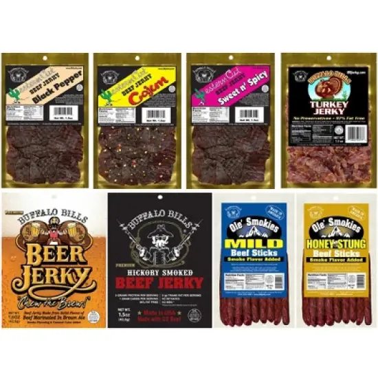 Buffalo Bills 15-Piece Low Carb Lovers Beef Jerky & Beef Stick 6-Pack Gift Cooler (2 carbs or less) image {1}