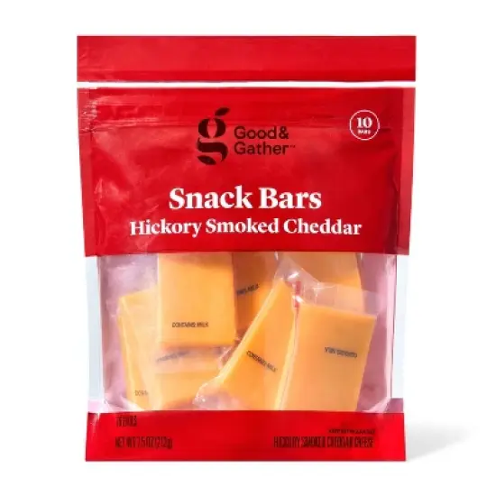 Hickory Smoked Cheddar Cheese Snack Bar - 7.5oz/10ct - Good & Gather&trade; image {3}