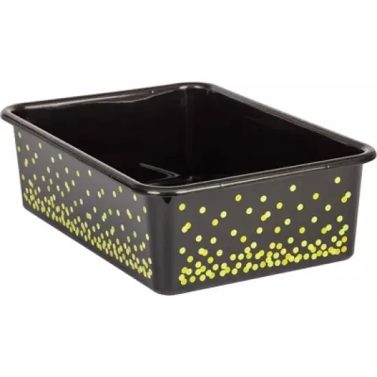 Teacher Created Resources&reg; Black Confetti Large Plastic Storage Bin image {1}