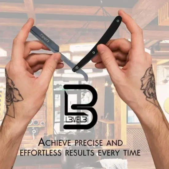 L3 - Level 3 Turkish Razor - Rust Free Straight Edge Razor (Black) image {5}