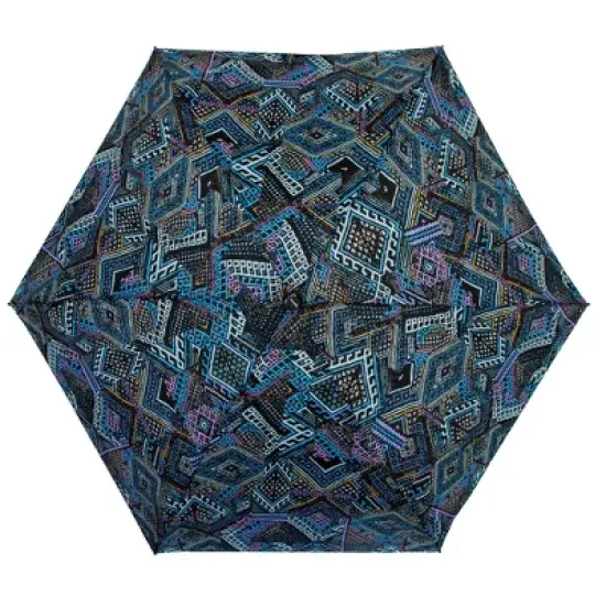 ShedRain Mini Manual Compact Umbrella - Bue Patches image {2}