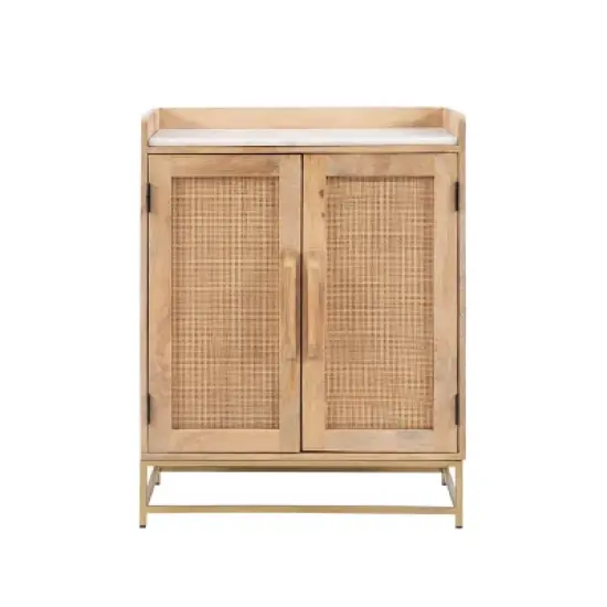 Gordon Bar Cabinet Natural - Linon image {2}