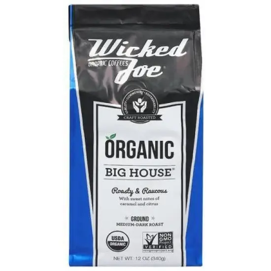 Wicked Joe Coffee Co. Big House Medium Dark Roast Ground Coffee - 12oz image {3}