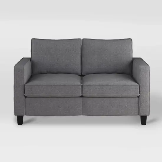 2pc Georgia Fabric Loveseat and Accent Chair Set Gray - CorLiving image {3}