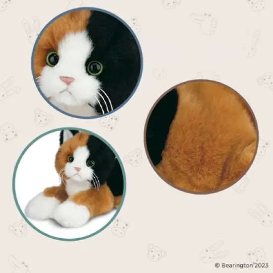 Bearington Collection Callie Plush Stuffed Animal Calico Cat, 15" image {4}