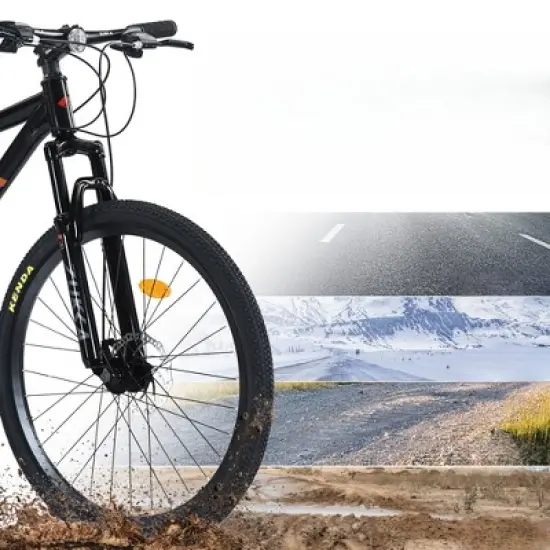 INFURNIC Bicycles, 26 Inch Mountain Bike, MTB with Suspension Fork for Men and Women, Black, 24.41"*37"*65.75" image {5}