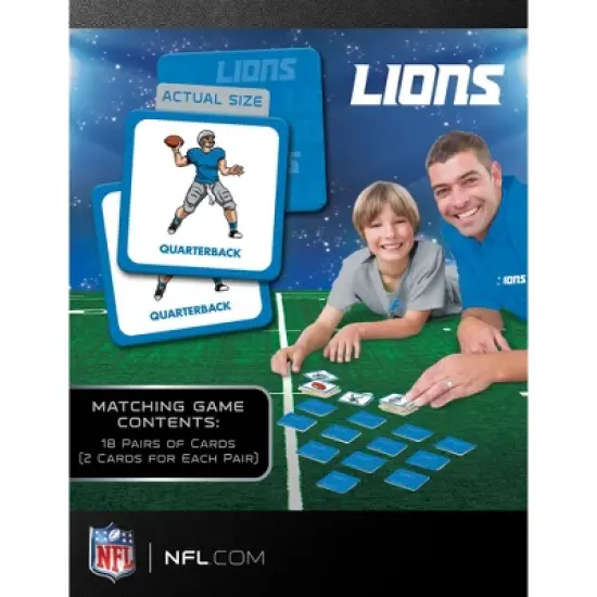 MasterPieces Officially Licensed NFL Detroit Lions Matching Game for Kids and Families image {3}