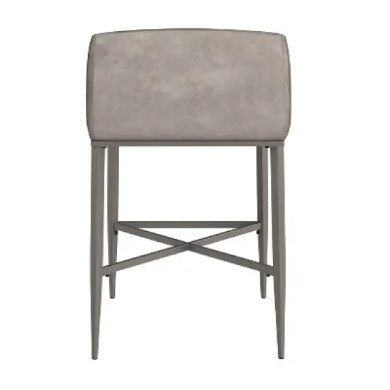 Set of 2 Phoenix Non Swivel Counter Height Barstool Gray - Hillsdale Furniture image {8}