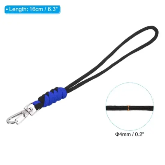 Unique Bargains Polyester Wear-resistant Lightweight Name Tag Wrist Lanyards with Hook 3 Pcs image {1}