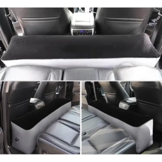 Unique Bargains Car Air Inflation Mattress Blue Gray image {2}