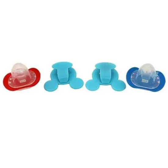 Disney Mickey Mouse Baby Orthodontic 4pc Pacifier and Holder Set image {2}
