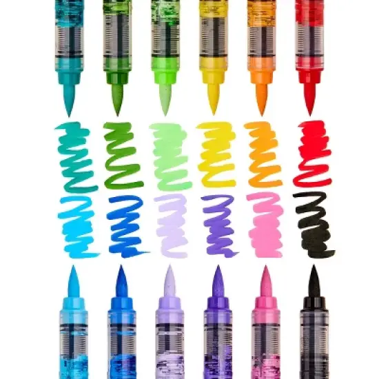 KINGART PRO Acrylic Paint Brush Pens 12 Colors image {4}